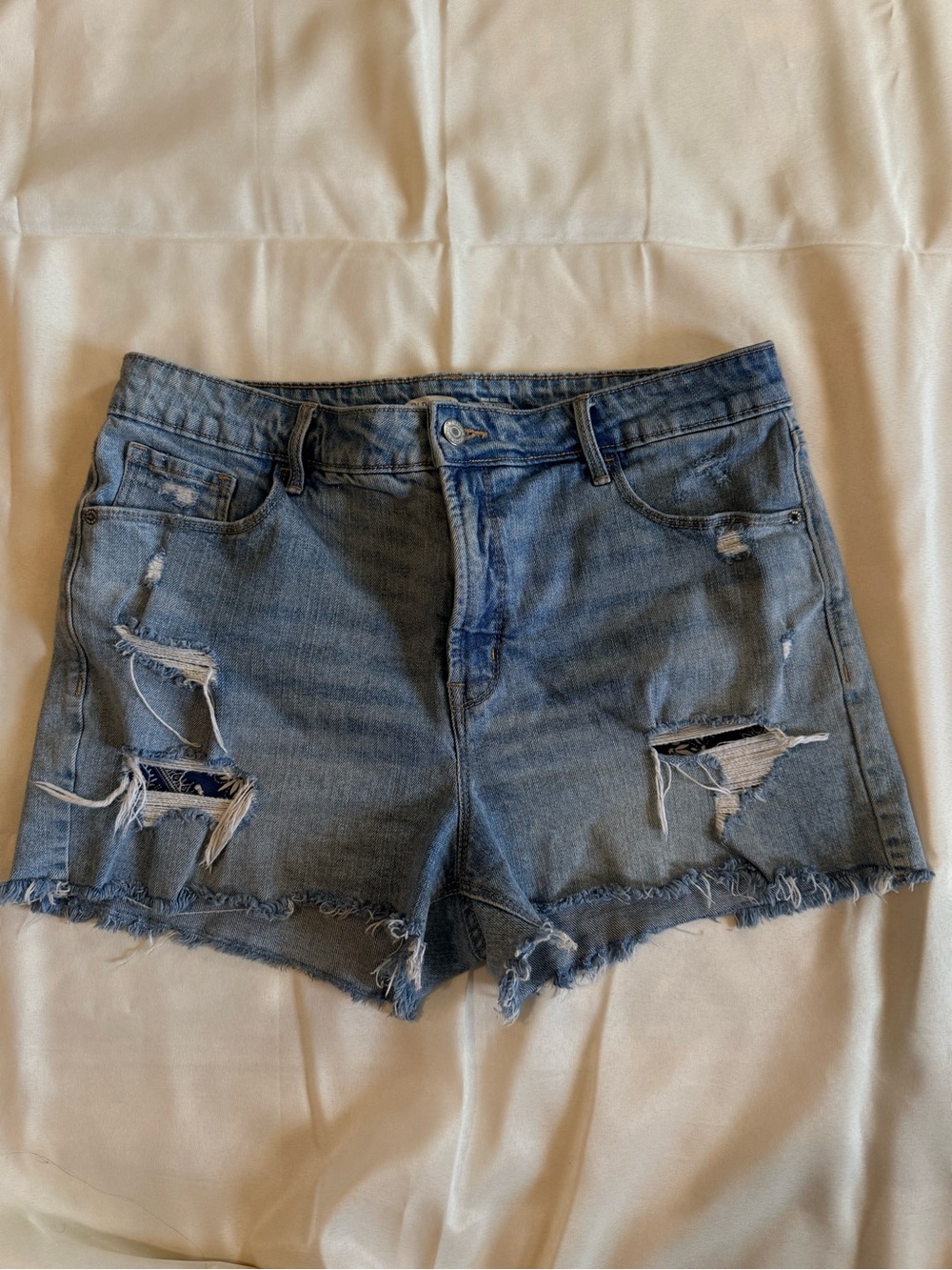 Old Navy Light Blue Distressed Jean Shorts
